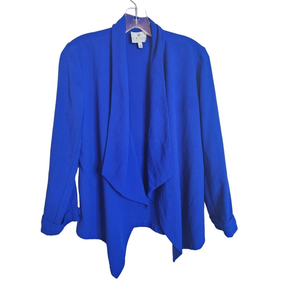 Chaus Royal Blue Open Front Jacket/Cardi, Small